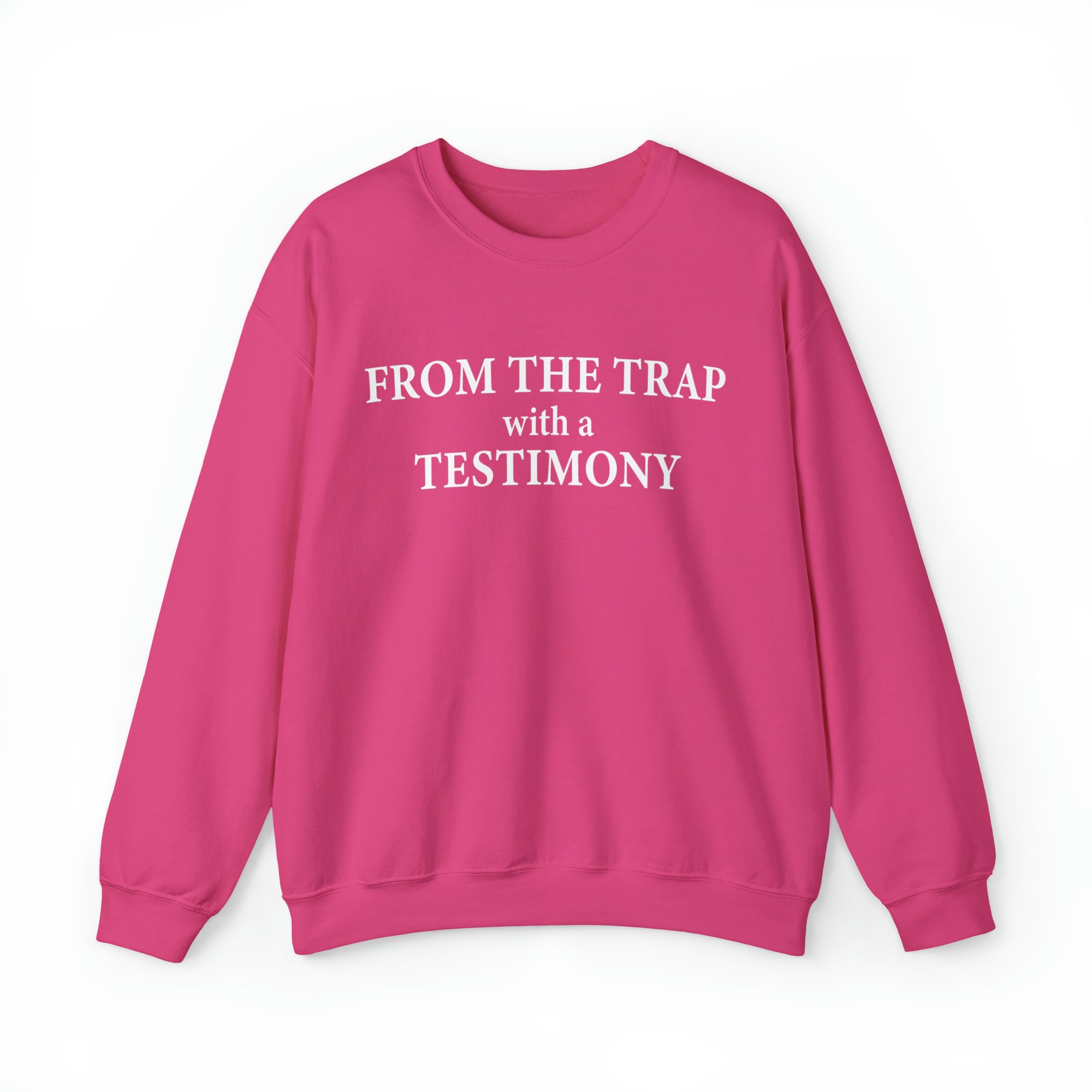 From the Trap with a Testimony - Unisex Heavy Blend™ Crewneck Sweatshirt
