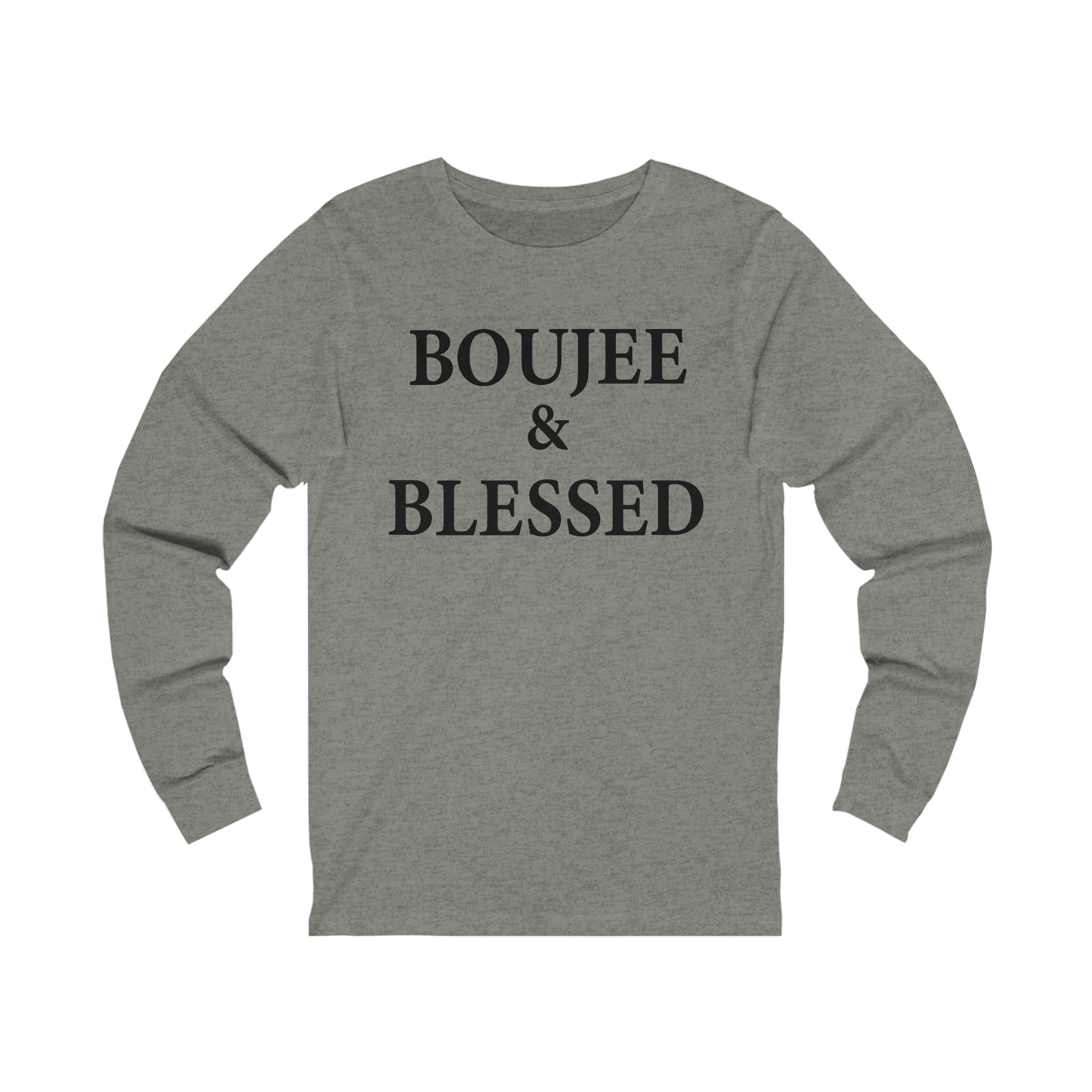 Boujee And Blessed Jersey Long Sleeve Tee