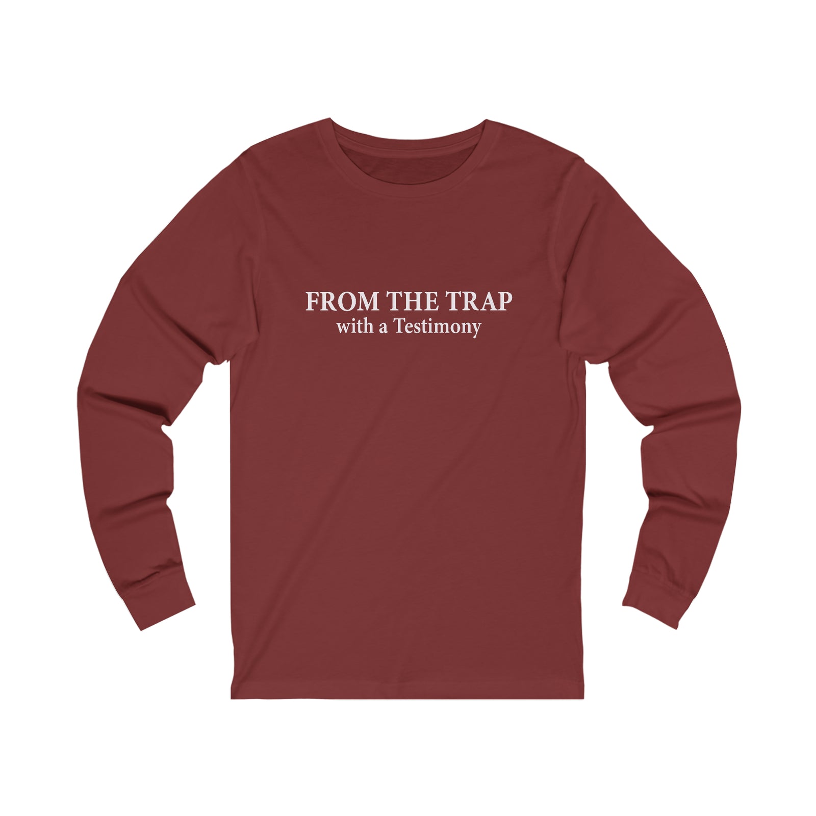From The Trap With A Testimony Unisex Jersey Long Sleeve Tee