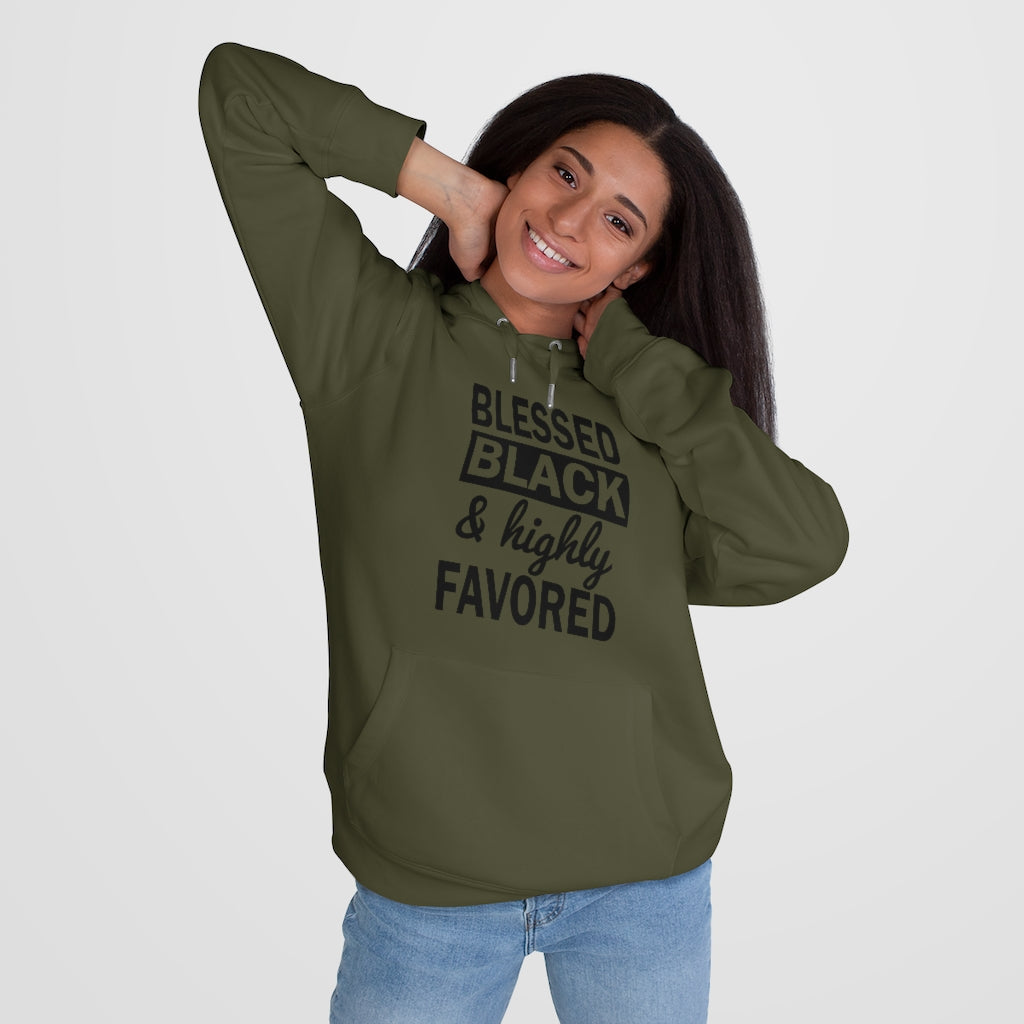 Blessed Black and Highly Favored - King Hooded Sweatshirt