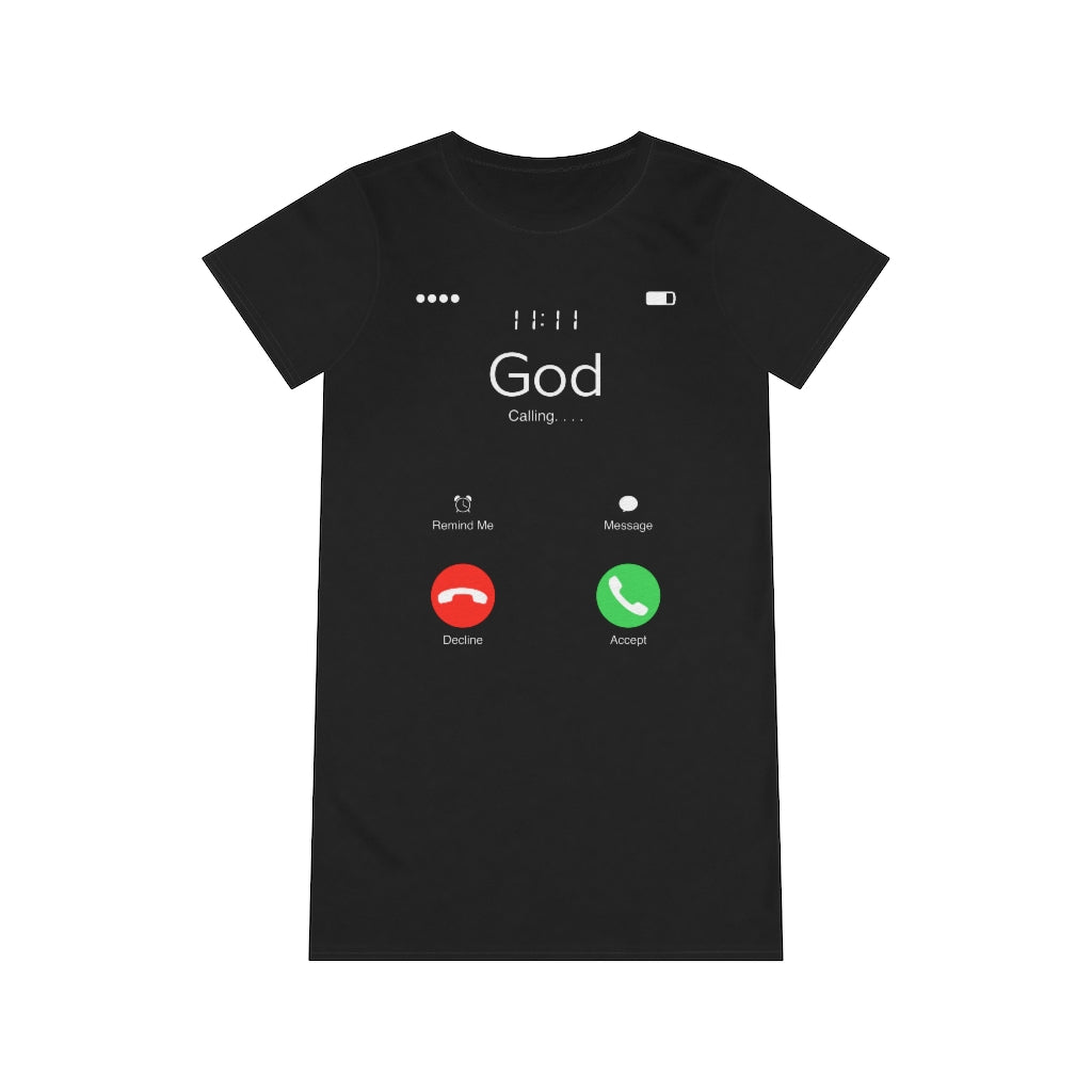 Calling God - Organic T-Shirt Dress