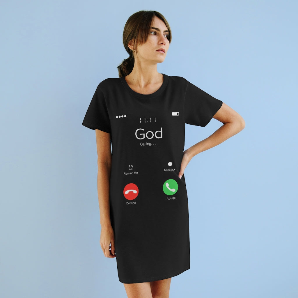 Calling God - Organic T-Shirt Dress